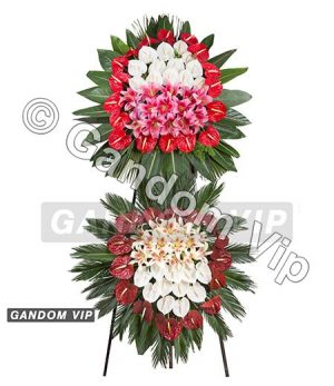 تاج گل تبریک دو طبقه