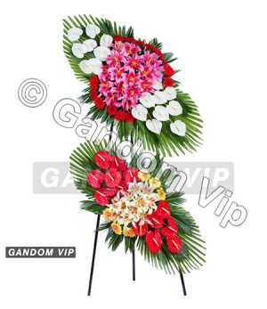 تاج گل تبریک دو طبقه