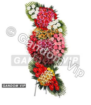 تاج گل تبریک سه طبقه