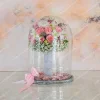 گل جاودان در باکس شیشه ای
