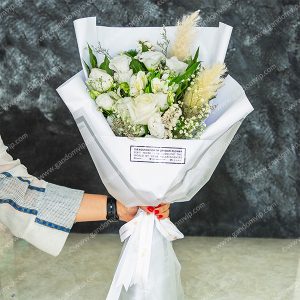 دسته گل سفید