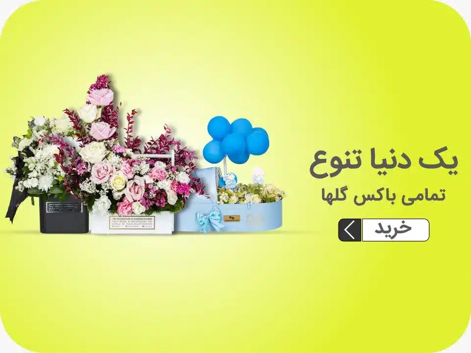خرید آنلاین انواع باکس گل