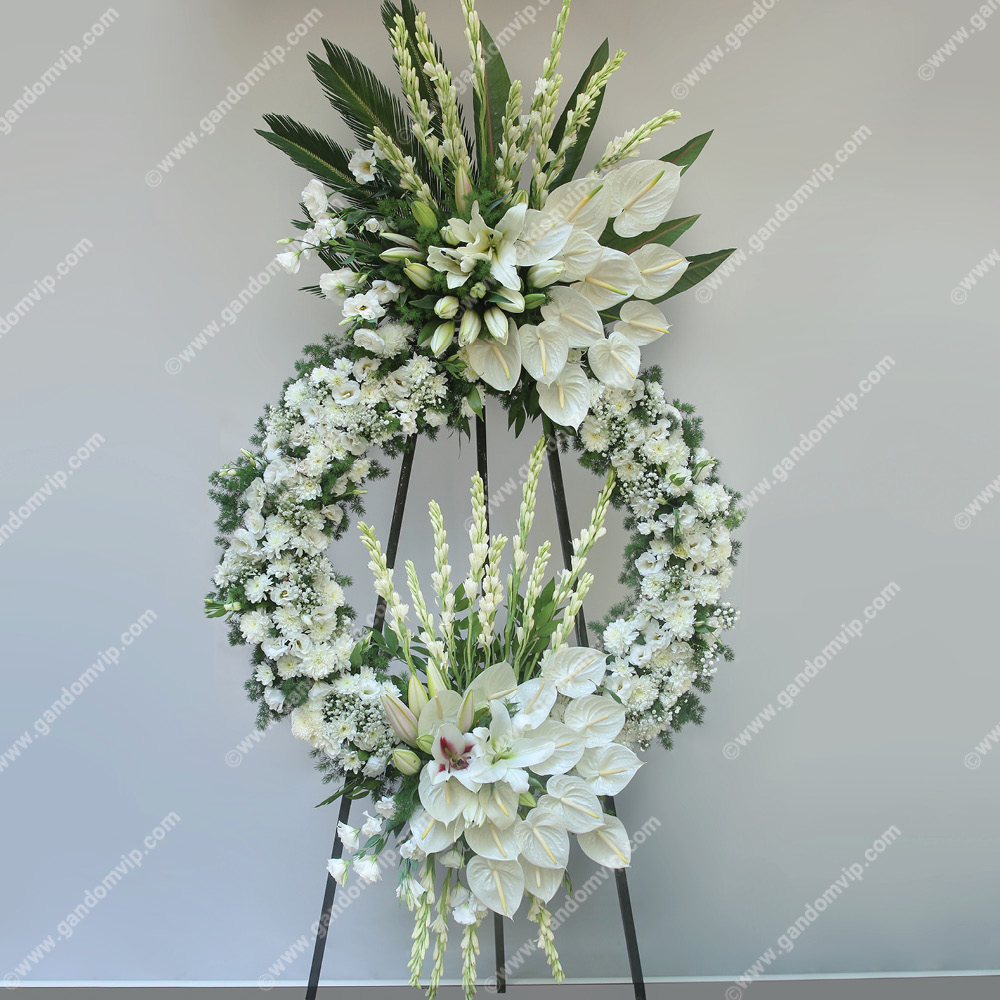 تاج گل برای عرض تسلیت کد 843