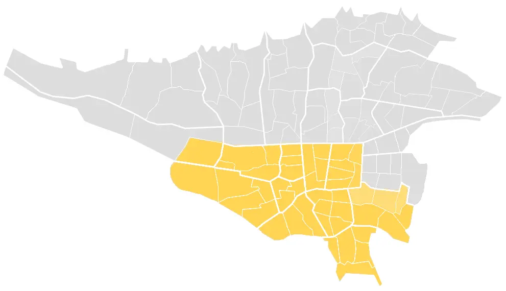 نقشه شرق تهران