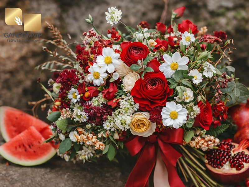 خرید دسته گل یلدا برای مادر